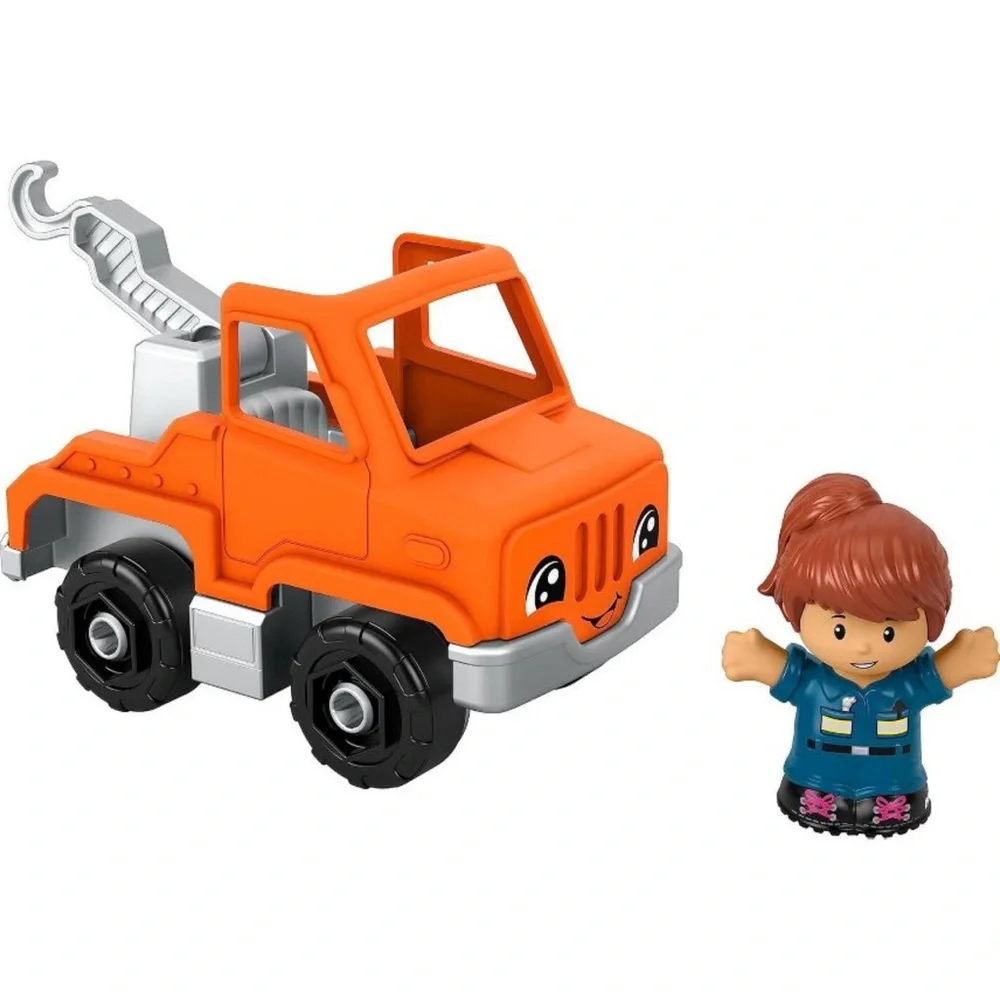 Fisher-Price Little People Toddler Toy Help and Go Tow Truck and Figure